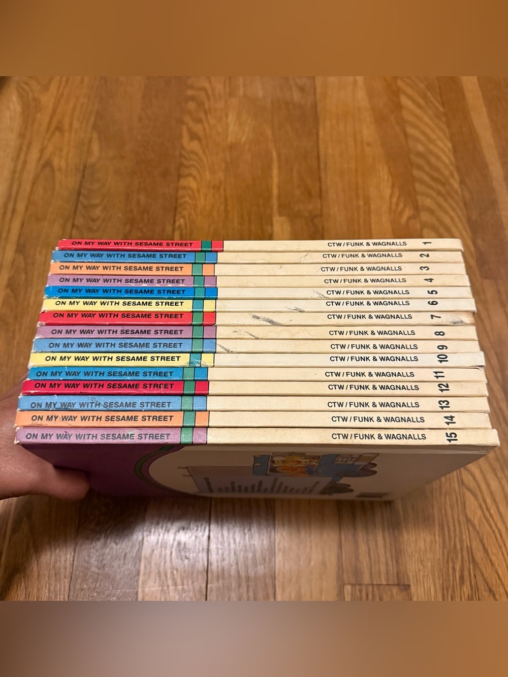 Lot VTG 1980’s On My Way With SESAME STREET Hardcover Books Set of 1-15 Volumes